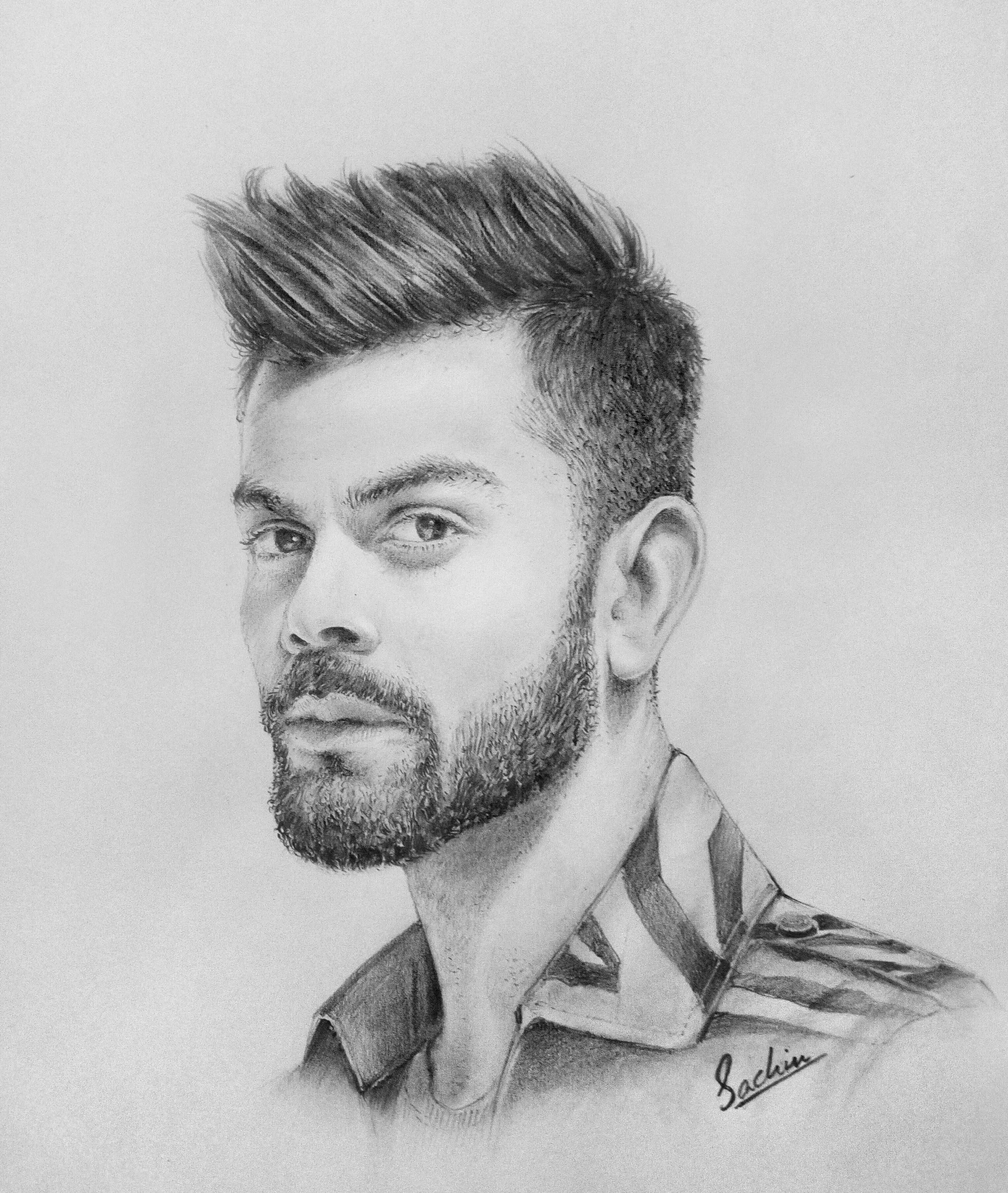 Coloured Sketch of @virat.kohli Is Done 🇮🇳 💓 By using brustro artists  coloured pencils (set of 72) on brustro ultra smooth bri... | Instagram