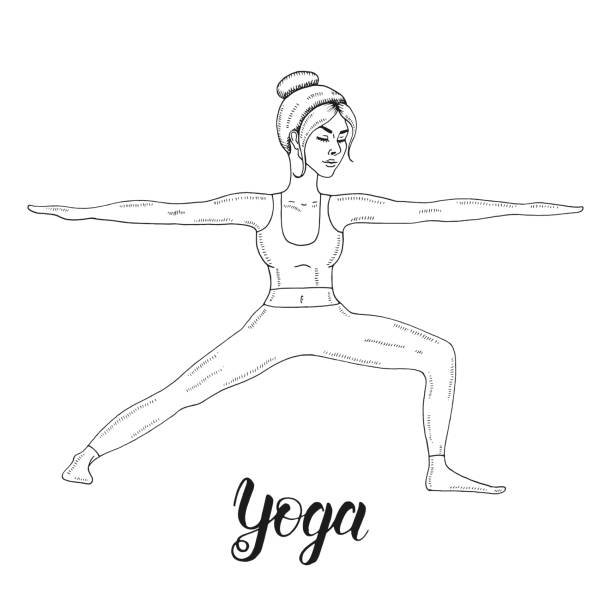 Woman Performing Yoga Drawing High-Res Vector Graphic - Getty Images