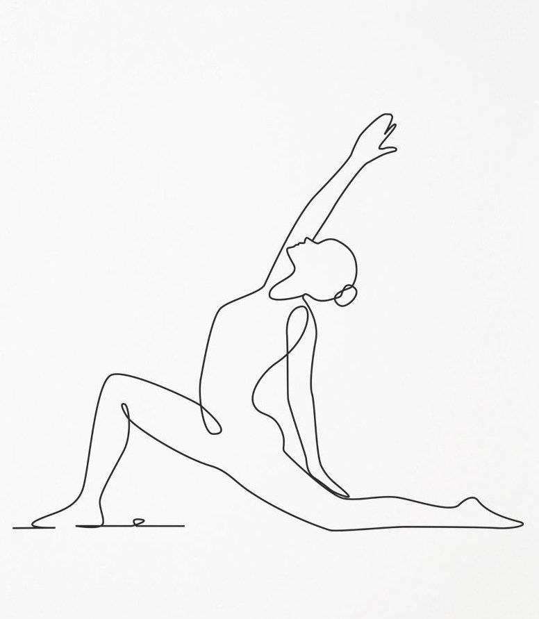 Continuous Line Drawing Of Woman Yoga Pose Or Asana Posture. Female  Exercising For Body Stretching. 4 Yoga Poses For Workout In Contour Free  Hand Drawing. Vector Illustration. Royalty Free SVG, Cliparts, Vectors,