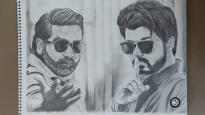 Master (Vijay & Vijay Sethupathi) Drawing - Drawing Skill