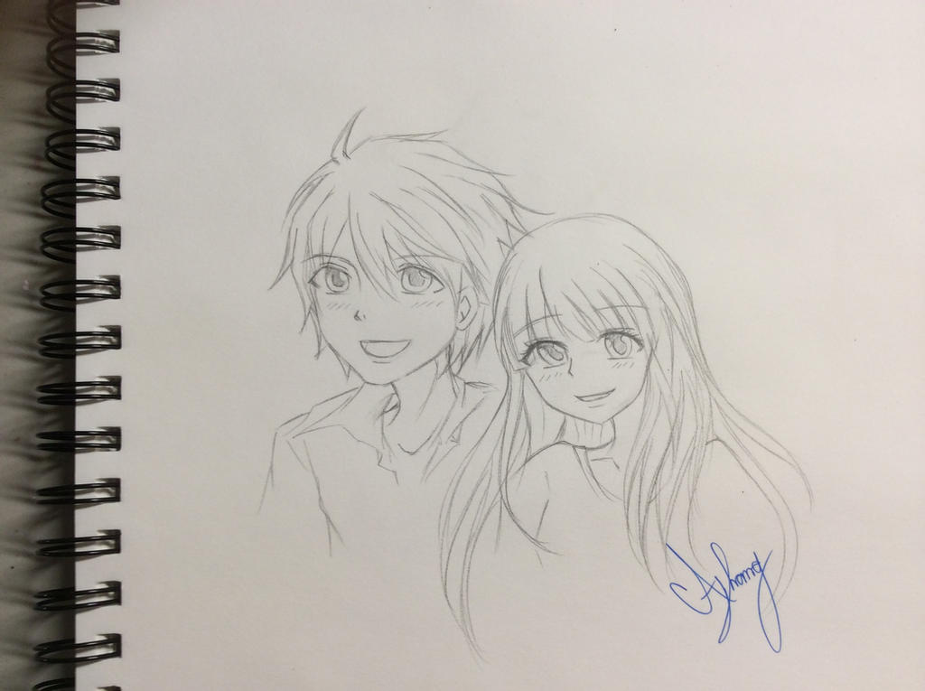 Cute anime couple  Beijo desenho Namorados desenho Como desenhar anime