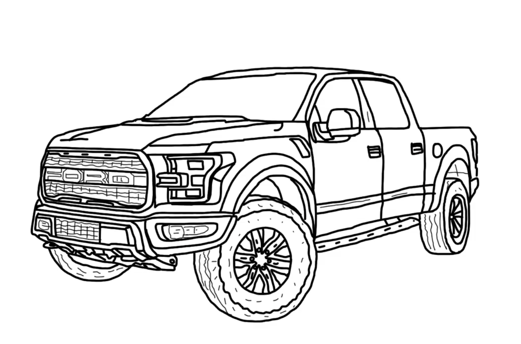 ford raptor coloring pages