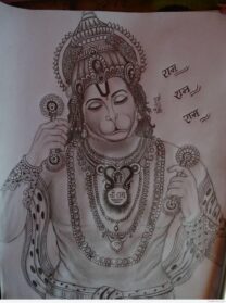 Hanuman Drawing Sketch - Drawing Skill