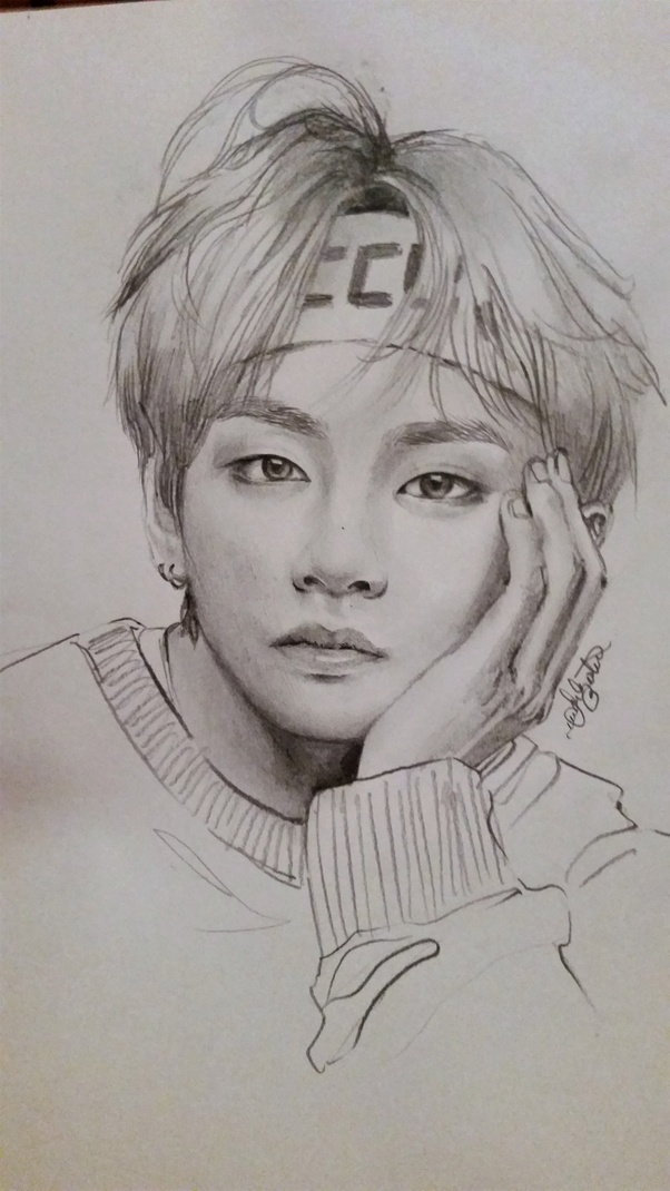 How to draw BTS V step by step | Kim Taehyung Pencil Sketch | Drawing  Tutorial | YouCanDraw | Sketch videos, Drawing tutorial, Pencil sketch  drawing