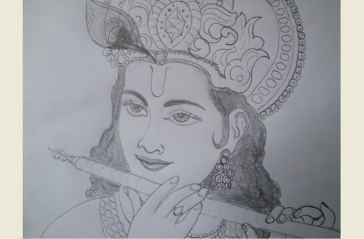 Krishna god png sketch