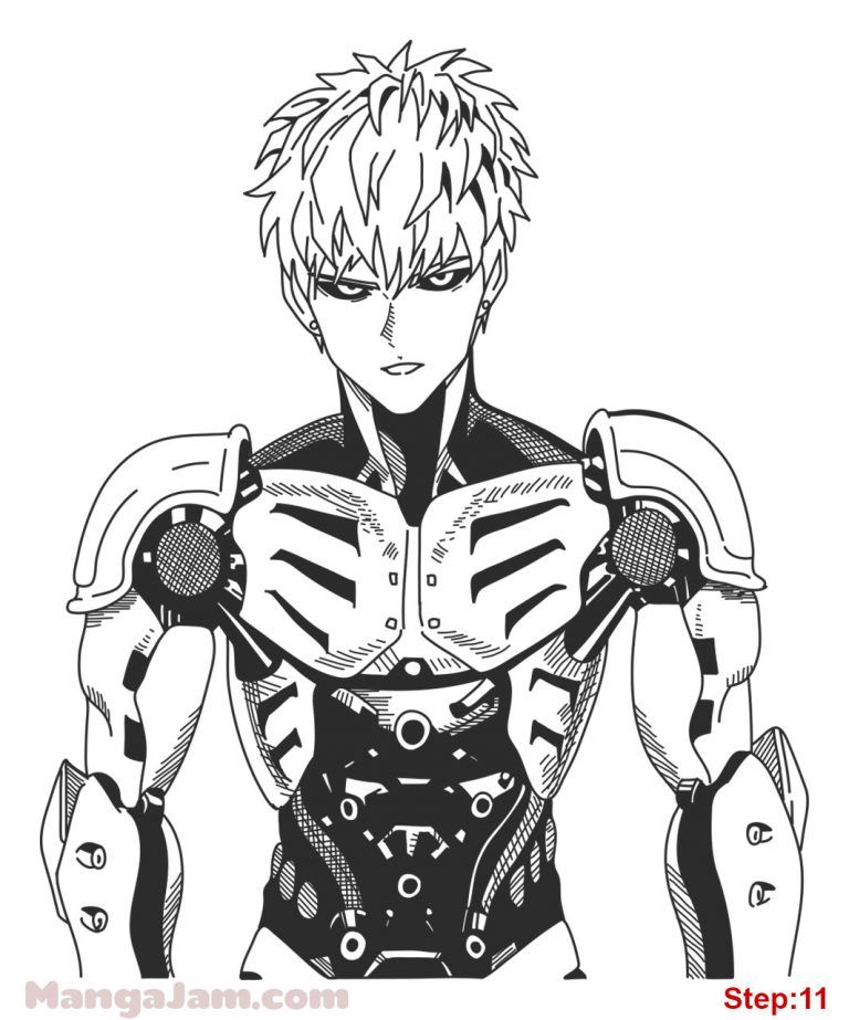 Banner Free Download Genos Drawing Pencil - One Punch Man Drawings Genos  Clipart - Large Size Png Image - PikPng