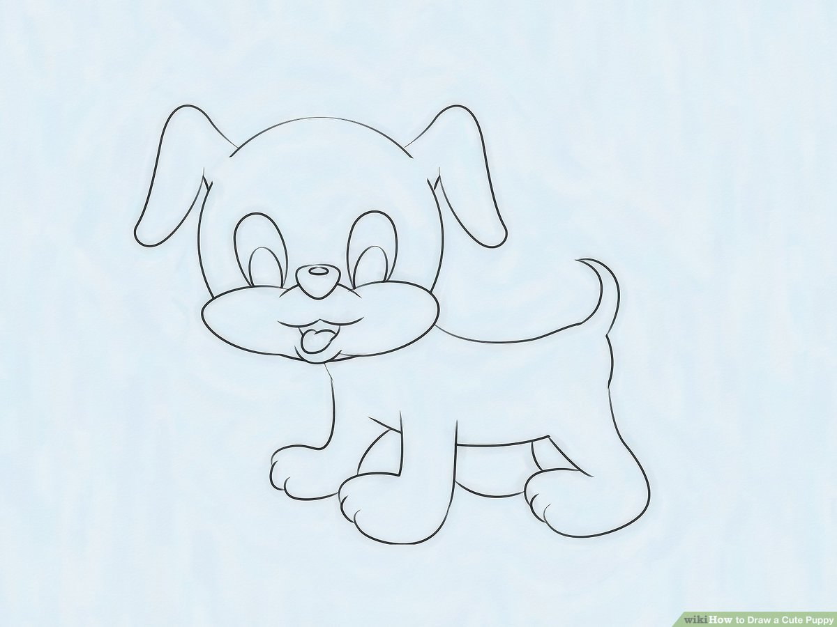 How to Draw a Cute Dog Step by Step Tutorial