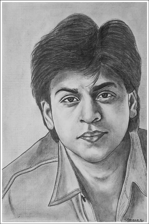 Bollywood Super Star Shahrukh Khan Pencil Sketch By Shivkumar Menon  Drawing Fine Art for Sell