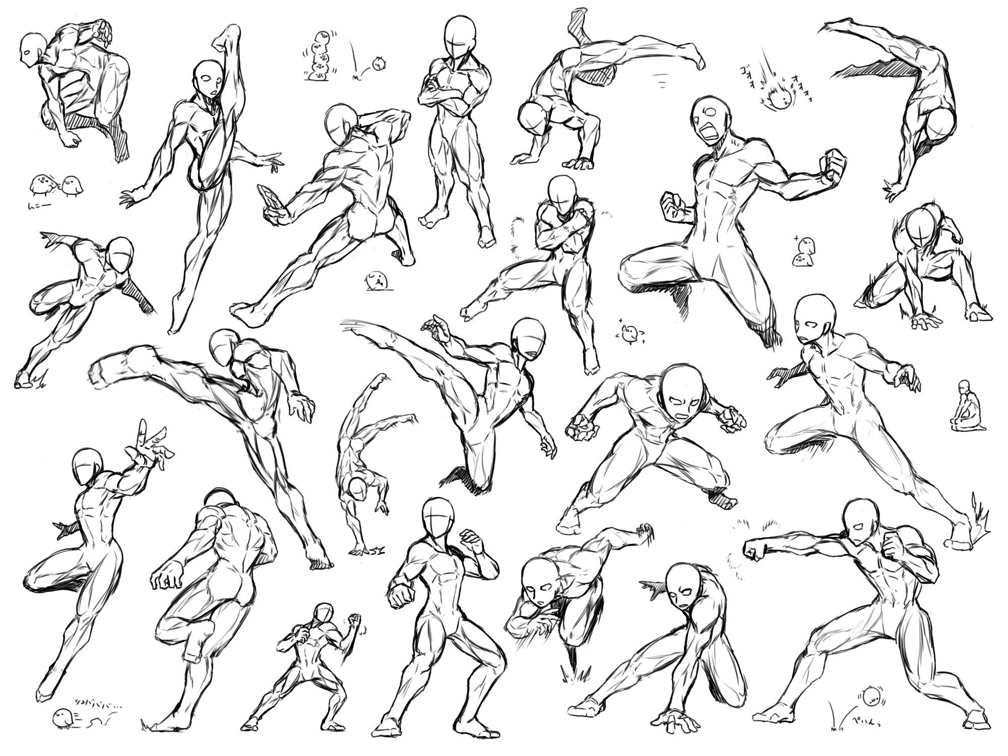 Sabretooth Pencil Action Poses - A - Signed by Yvel Guichet
