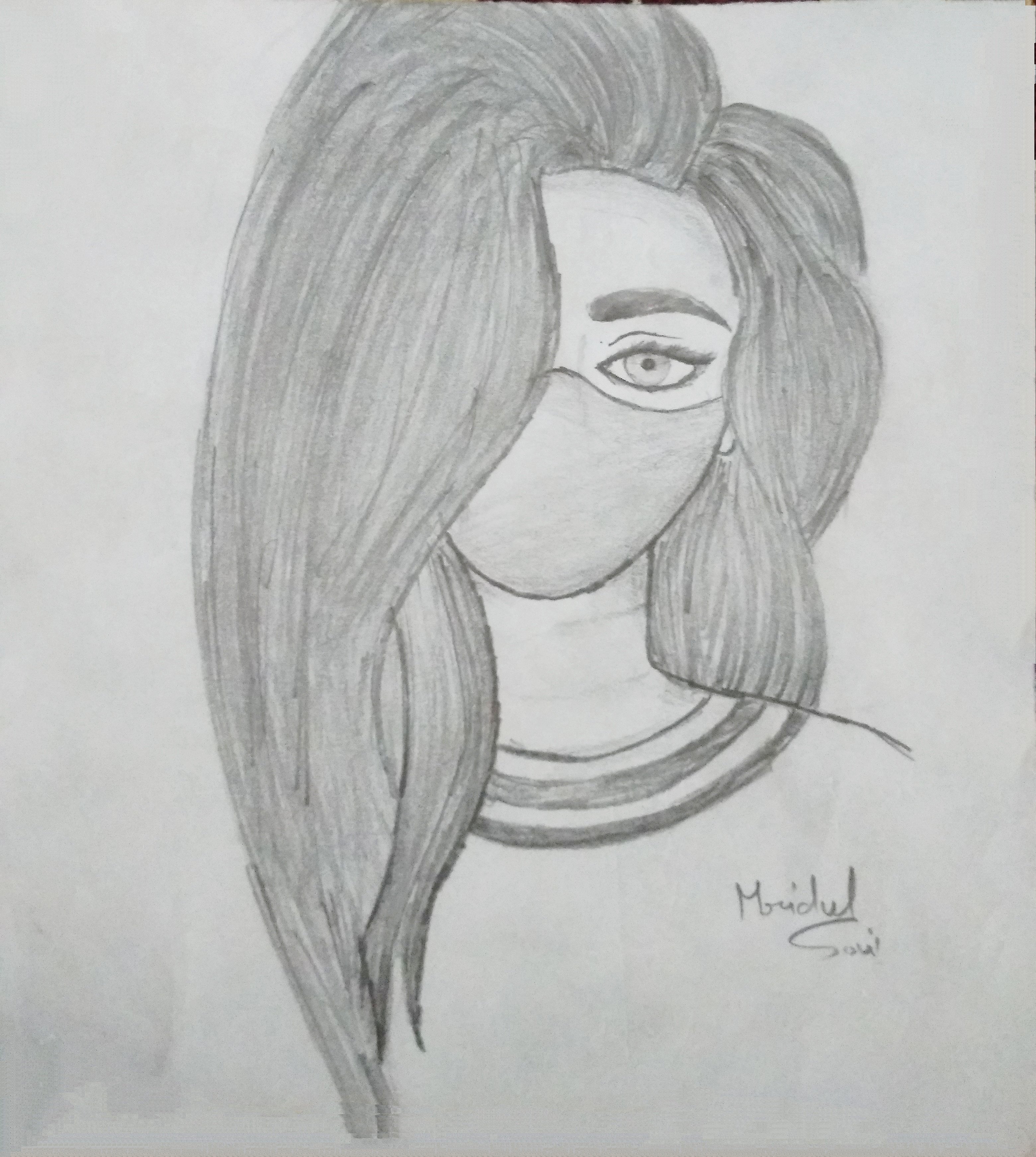 Realistic pencil drawing portrait girl by grigo draw | Image