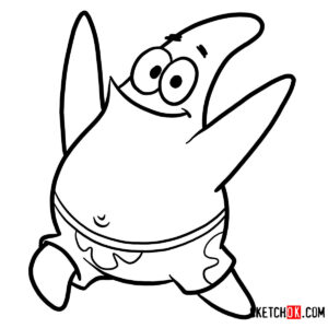 Patrick Star Drawing Pics - Drawing Skill