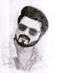 Thalapathy Vijay Pencil Sketch Drawing - Drawing Skill