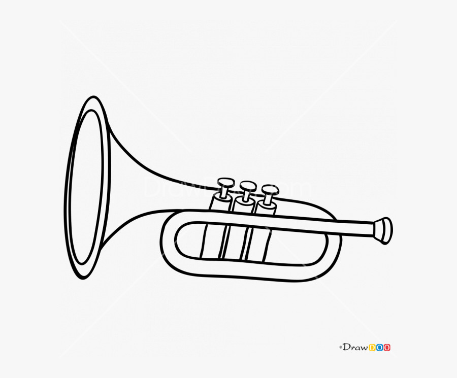 Cartoon trumpet in simple sketch style, hand drawn illustration Stock Photo  - Alamy